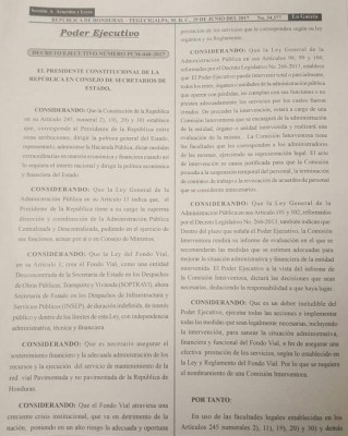 Interventora del Fondo Vial asume con plenas facultades