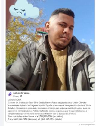 Hondureño desaparece tras fiesta con rumanos en Madrid