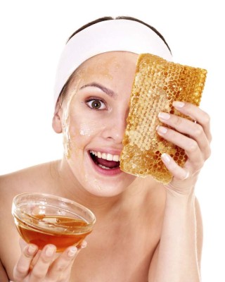 Natural homemade organic facial masks of honey. Isolated.