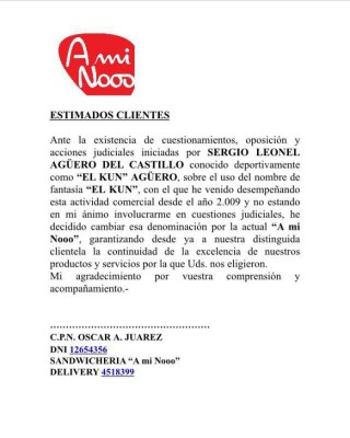 El Kun Agüero demanda restaurante y ellos le responden