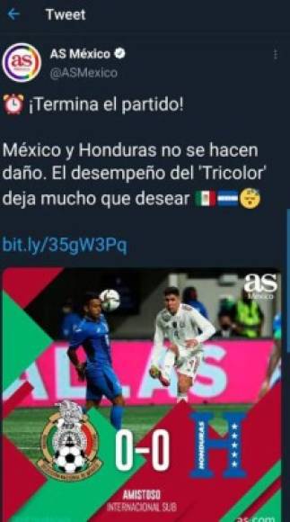'El desempeño del Tricolor deja mucho que desear', atizó As de México.