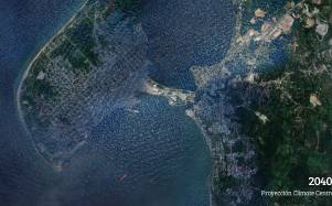 Simulación de la proyección de Climate Central para 2040.