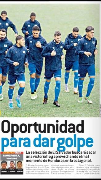 Mientras que otro sector de la prensa deportiva de El Salvador se ilusionan con ver ganar a su selección en San Pedro Sula.