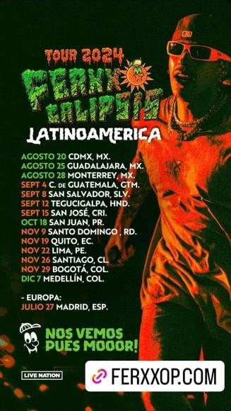 El cantante confirmó las fechas de sus conciertos por distintos países de Latinoamérica, por lo que se presentará nuevamente en Tegucigalpa el próximo 12 de septiembre. 
