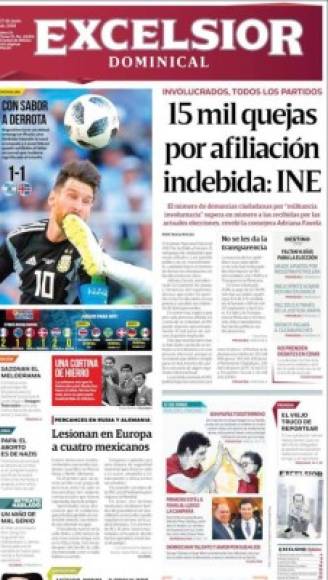 Los mexicanos también hablan del amargo empate de Argentina.