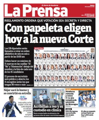 Honduras San Pedro Sula Diarios de Honduras Portadas de los diarios de  Honduras  Edicion Impresa de La Prensa Portada Impresa de La Prensa  Portada de La Prensa del