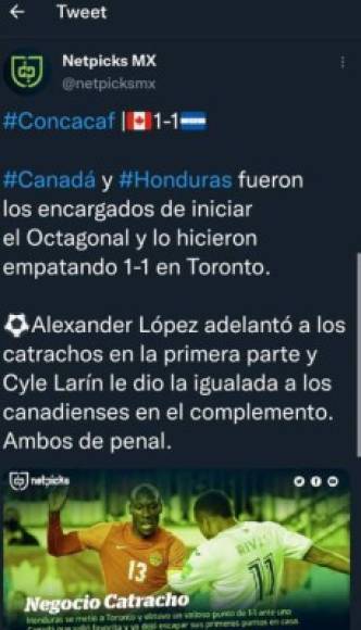 Canadá y Honduras empataron en el partido que marcó el inicio de la octagonal de Concacaf.