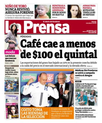Portada La Prensa 22 de febrero de 2019