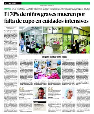 En emergencia para niños no hay ni ampicilina ni suero