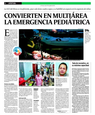 En emergencia para niños no hay ni ampicilina ni suero