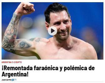 Señalan otro robo de Argentina y polémica tras remontada a Egipto: Ayudita