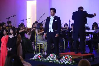 El tenor Marco Matute brindó un show de primer nivel, en el cual su experiencia y talento fueron notorios.