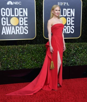 Australian actress Nicole Kidman arrives for the 77th annual Golden Globe Awards on January 5, 2020, at The Beverly Hilton hotel in Beverly Hills, California. (Photo by VALERIE MACON / AFP)