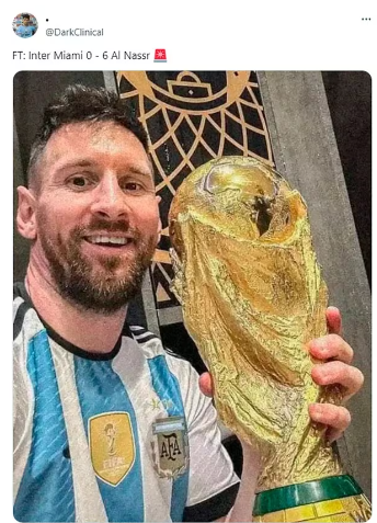 Memes destrozan a Messi e Inter Miami tras paliza del Al Nassr de Cristiano