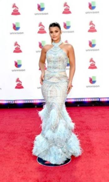 LAS VEGAS, NV - NOVEMBER 15: Clarissa Molina attends the 19th annual Latin GRAMMY Awards at MGM Grand Garden Arena on November 15, 2018 in Las Vegas, Nevada. David Becker/Getty Images for LARAS/AFP