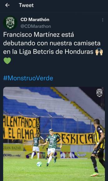 El debut de Francisco Martínez acaparó las miradas y en las redes sociales periodistas, directivos y aficionados hondureños se pronunciaron sobre el partido del centrocampista hondureño. 