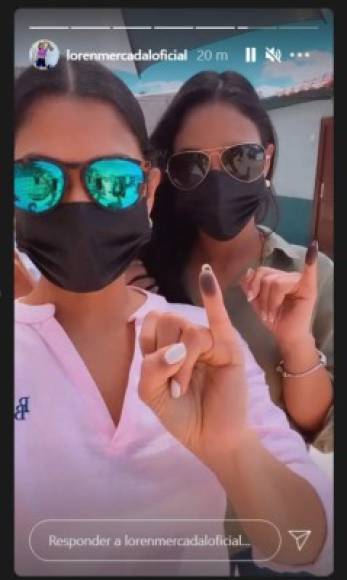 La presentadora de Televicentro compartió fotos y videos en sus stories de Instagram en las que luce la marca de su dedo, como señal de que ya ejerció el sufragio.