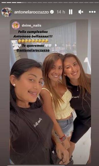 Antonela publicó varias historias de sus amigas a través de Instagram.