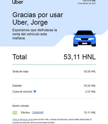 Uber ya circula en San Pedro Sula y sorprende a los usuarios con servicio