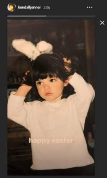 Kendall Jenner recordó como celebraba estas fechas en su infancia con una tierna foto suya usando orejitas de conejo.<br/>