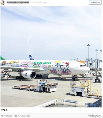 Un avión inspirado en Hello Kitty