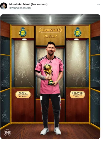 Memes destrozan a Messi e Inter Miami tras paliza del Al Nassr de Cristiano