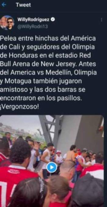 Aficionados del Olimpia y América de Cali se fueron a los golpes y los periodistas colombianos se pronunciaron sobre lo ocurrido.