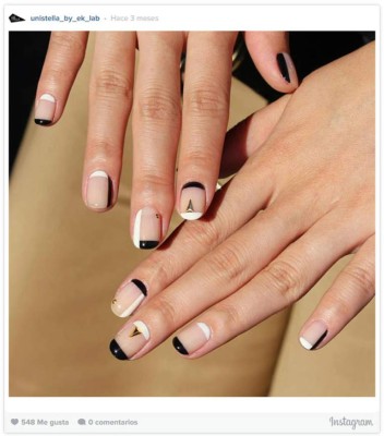 Manicure francés pero al cuadrado