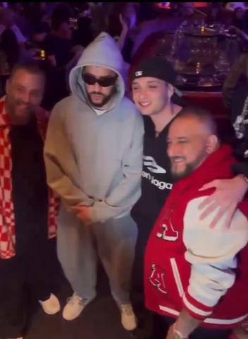 Bad Bunny y Peso Pluma también fueron captados en “el after” junto a los hermanos Kelce 