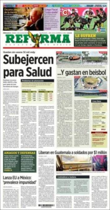 Reforma de México: “Le sufren. El Tri, ya clasificado a Tokio, tuvo que llevar la Final del Preolímpico a la tanda de penales para coronarse al vencer 5-4 (1-1, en tiempo regular) a Honduras“.