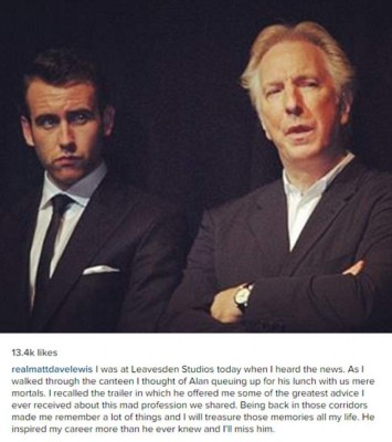 La última carta de Alan Rickman sobre Severus Snape