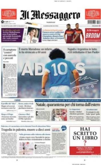 El diario Il Messaggero de Italia - 'AD10S'.