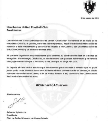 Serie de televisión ofrece 'millonaria' oferta por 'Chicharito'