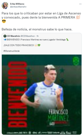 Un futbolista extranjero se pronuncia: Lo que se dice en las redes tras fichaje de Francisco Martínez por Marathón
