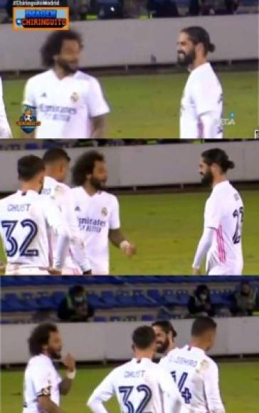 Una imagen que ha indignado al madridismo. Antes del inicio de la prórroga, Isco y Marcelo estaban a todo reírse y ha sido muy criticados por su actitud en el campo tras la derrota y eliminación del Real Madrid. Una acción de los jugadores que no ha caído bien en la afición.