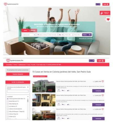 Si busca una vivienda, Quiero Casa HN es la mejor opción