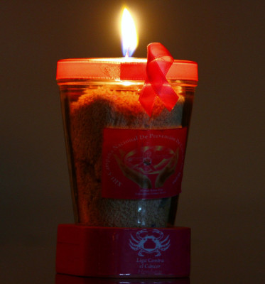 Una vela rosa, de esperanza