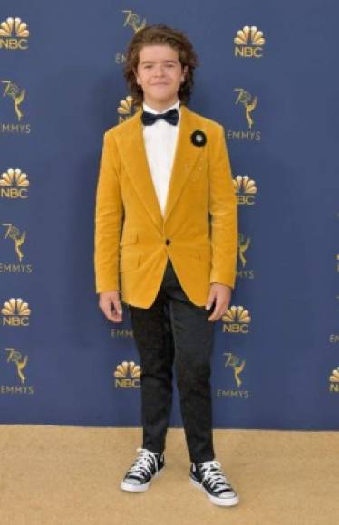 El joven actor Gaten Matarazzo de 'Stranger Things', otra de las series nominadas de la noche.