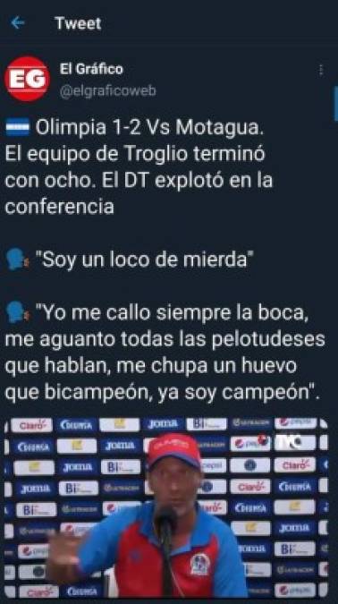 Las declaraciones de Pedro Troglio han causado revuelo a nivel local e internacional. El DT del Olimpia no se contuvo en la rueda de prensa.