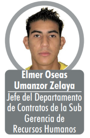 Elmer Umanzor Zelaya cuenta con un nivel de educación de secundaria, ingresó a laborar en la Sesal el 20 de febrero de 2017. Desempeña el cargo funcional de auxiliar administrativo con un sueldo de L15,000.00. Luego, el 1 de enero de 2021 fue asignado al puesto nominal de jefe de división con un sueldo de L 40,000.00, gozando de un aumento de del 166.67 % de su salario original, aumento que no se podía justificar si este sujeto hubiera seguido contratado funcionalmente en el puesto de auxiliar administrativo, por lo que, se le modificó dicho puesto (jefe de división), explicó el CNA. 