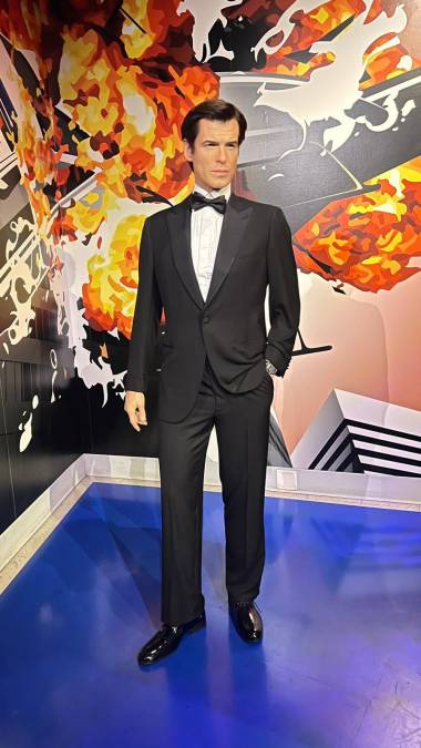 Estatua de cera de Pierce Brosnan, el quinto actor en interpretar a James Bond.