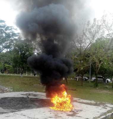 Queman droga decomisada en el baúl de un Lexus