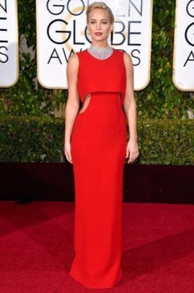 Jennifer Lawrence en Dior en la edición 2016 de los Golden Globe.<br/>