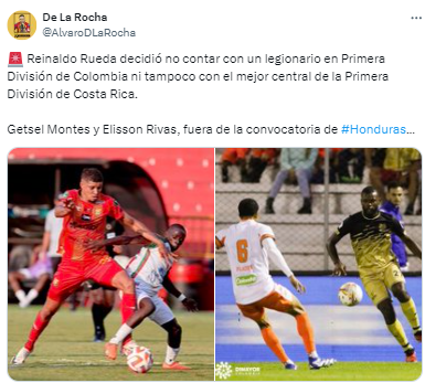 “Reinaldo Rueda decidió no contar con un legionario en Primera División de Colombia ni tampoco con el mejor central de la Primera División de Costa Rica”, expresó Álvaro de la Rocha.