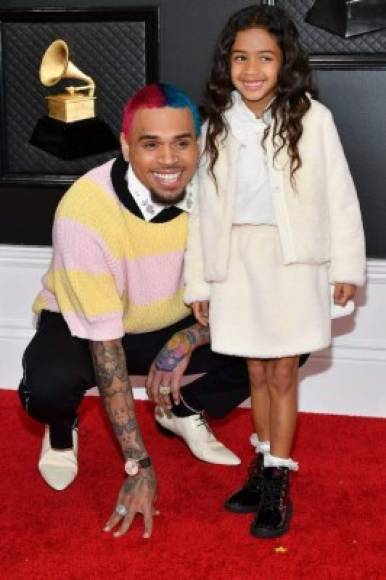 El rapero Chris Brown y su hija, Royalty Brown.