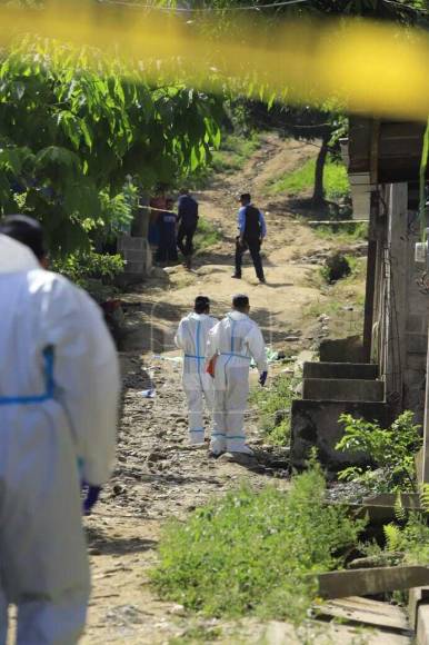 Masacre en San Pedro Sula deja cinco hombres muertos. Fotografía: La Prensa. 