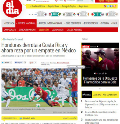 Prensa tica: Una Costa Rica relajada exhibió muy poco en San Pedro Sula