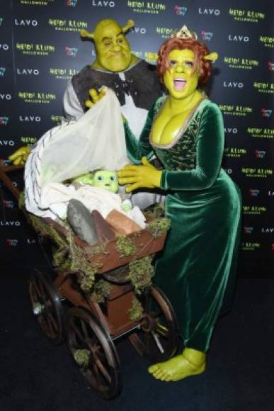 Heidi pensó en todos los detalles e incluso llevó a los hijos de Shreck y Fiona con ellos.