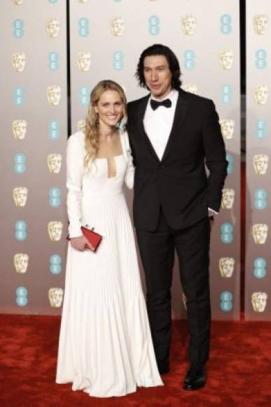 La pareja de actores Adam Driver y Joanne Tucker.