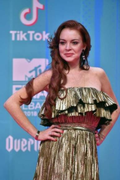 Las fotos de Lindsay Lohan fueron tomadas en los MTV Europe Music Awards en el Bizkaia Arena, España, el pasado noviembre 04 de 2018.